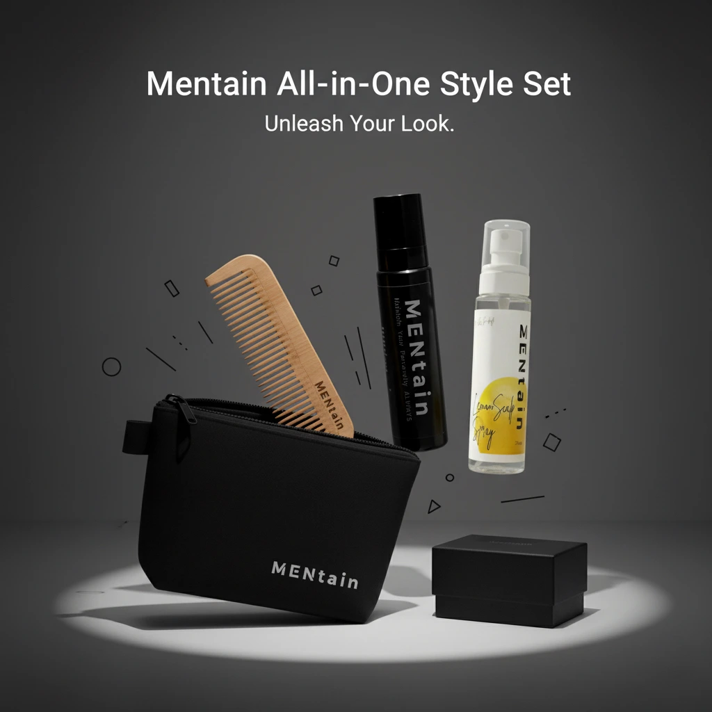 mentain all in one grooming kit for men  valentine grooming gift for men mentain  natural hair care products for men